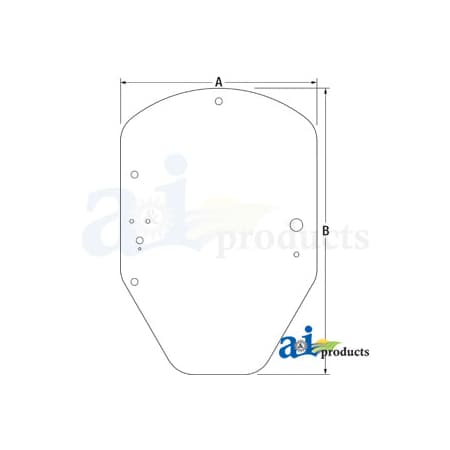 A & I Products Glass; Cab Door 0" x0" x0" A-T344818